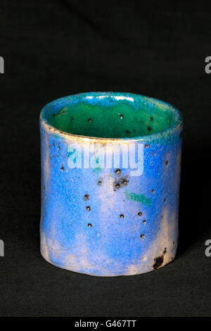 Vaso di Ceramica Ceramica smaltata blu pot Foto Stock