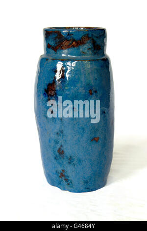 Vaso di Ceramica Ceramica smaltata blu vaso Foto Stock