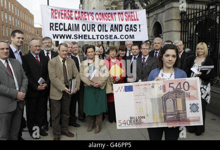 Corrib gas pipeline protesta Foto Stock