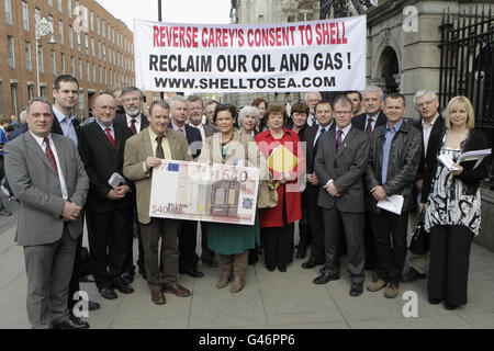 Corrib gas pipeline protesta Foto Stock