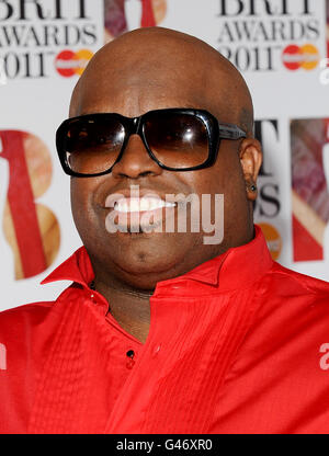 CEE-lo Green vince l'International Male Brit Award 2011 all'O2 di Londra. PREMERE ASSOCIAZIONE foto. Data foto: Martedì 15 febbraio 2011. Il credito fotografico deve essere: Ian West/PA Foto Stock