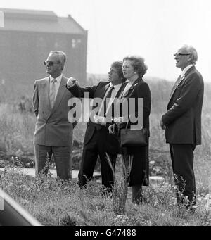 Politica - Margaret Thatcher - Teesside - 1987 Foto Stock