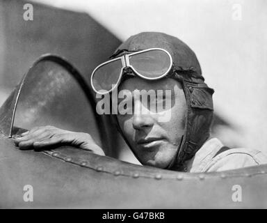 Charles Lindbergh (1902 - 1974). Foto scattata a Campo Lambert, St. Louis, Missouri nel 1923. Foto Stock