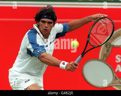 TENNIS Mark Philippoussis azione Foto Stock