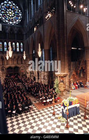 La principessa Diana - esequie - Abbazia di Westminster, Londra Foto Stock