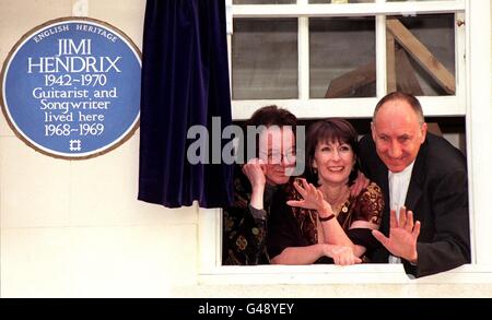 Hendrix placca Redding/Townshend Foto Stock