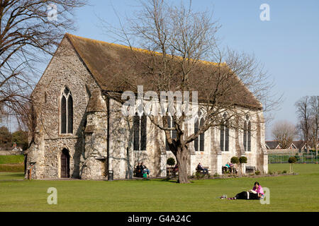 Guildhall in Priory Park, centro città, Chichester, West Sussex, in Inghilterra, Regno Unito, Europa Foto Stock