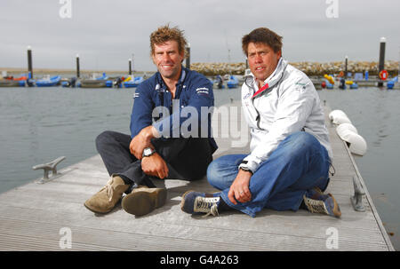 Olimpiadi - la vela Media Day - Weymouth Sailing Center Foto Stock