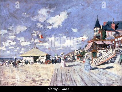 Il sur les Planches de Trouville di Claude Monet, che non è stato visto dal pubblico per 100 anni e si prevede di prendere tra il 4,000,000 e il 5,000,000 quando è venduto da Christie's in Decemeber.PA foto. Guarda la storia del PA Foto Stock