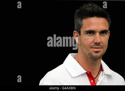 Cricket - primo test di npower - Inghilterra / Sri Lanka - Media Day - SWALEC Stadium. Kevin Pietersen in Inghilterra durante una Giornata dei media allo Stadio SWALEC di Cardiff. Foto Stock