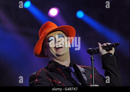 Isle of Wight Festival 2011. Boy George si esibisce all'Isle of Wight Festival. Foto Stock