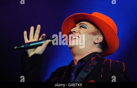 Isle of Wight Festival 2011. Boy George si esibisce all'Isle of Wight Festival. Foto Stock