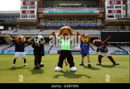 Cricket - mascotte Derby Photocall - Kia ovale Foto Stock