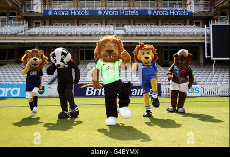 Cricket - mascotte Derby Photocall - Kia ovale Foto Stock