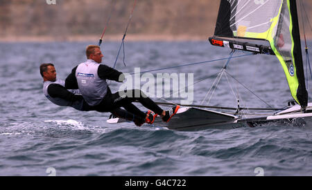 Barca a vela - vela Skandia per oro Regatta - Giorno 5 Foto Stock