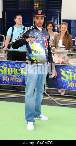 Shrek The Musical premere la notte - Londra Foto Stock