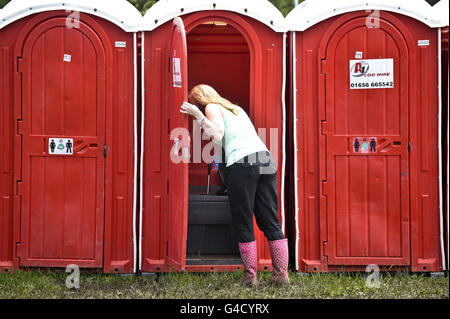 Glastonbury Festival 2011 - Arrivi Foto Stock