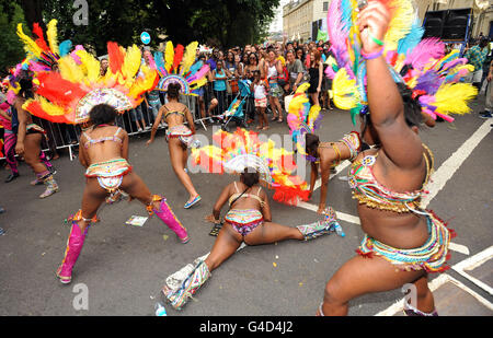 Carnevale di San Paolo a Bristol. Artisti al St Paul's Carnival di Bristol. Foto Stock