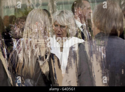 La Duchessa di Cornovaglia durante la presentazione di un memoriale per le 155 vittime britanniche dello tsunami dell'oceano Indiano del 2004, presso il museo di storia naturale nel centro di Londra. Foto Stock