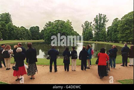 Althorp vista lago Foto Stock