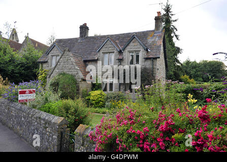 Casa d'infanzia dell'autore JK Rowling, Church Cottage, in Tutshill che è in vendita. Foto Stock