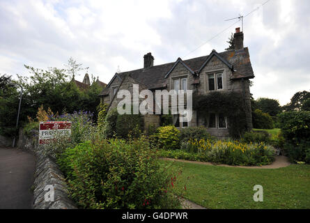 Casa d'infanzia dell'autore JK Rowling, Church Cottage, in Tutshill che è in vendita. Foto Stock