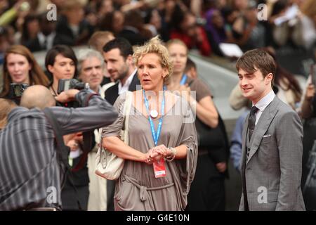 Harry Potter e i doni della morte: Parte 2 Premiere cinematografiche del Regno Unito - Londra. Daniel Radcliffe in arrivo per la prima mondiale di Harry Potter e i doni della morte: Parte 2. Foto Stock