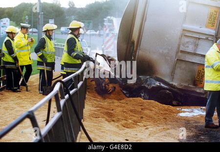 Incidente camion 1 Foto Stock