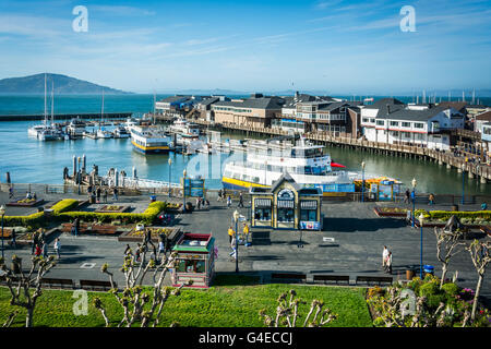 Vista dell'Embarcadero in San Francisco, California. Foto Stock