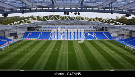 Calcio - Pre-Season friendly - Brighton and Hove Albion v Tottenham Hotspur - American Express Community Stadium. Una vista generale dell'American Express Community Stadium di Brighton. Foto Stock