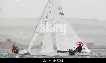 Vela - Giochi Olimpici di Londra 2012 Evento di prova e Regata Internazionale - Giorno Dieci - Weymouth Foto Stock