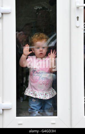 Evelyn a Dale Farm Travellers' site in Essex. Foto Stock