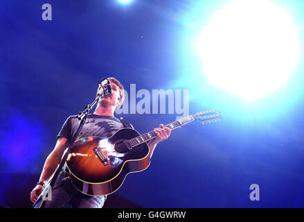 James Blunt sul palco della BBC radio 2 Live in Hyde Park Festival a Londra. Foto Stock