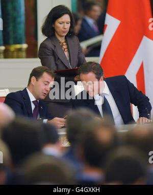 Cameron per visitare la Russia Foto Stock