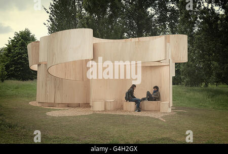 Summer House design by Barkow Leibinger. Galleria della Serpentina Architectural Design project Kensington Gardens LONDRA 2016 Foto Stock