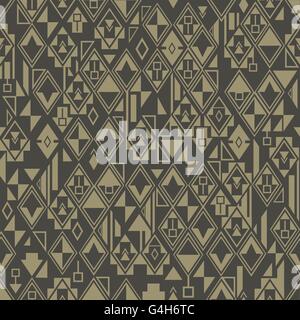 Geometrica astratta seamless pattern forme disposte casualmente . Sfondo vettoriale . Illustrazione Vettoriale