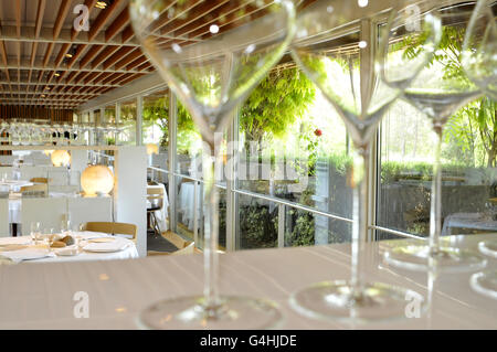 El Celler de Can Roca restaurant in Girona, in Catalogna, Spagna. Foto Stock