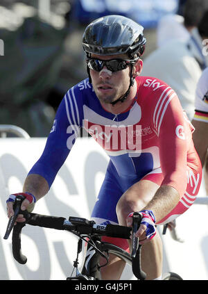 Ciclismo - 2011 UCI Road Race World Championships - Day Seven - Copenhagen. Mark Cavendish della Gran Bretagna nella gara di Men's Road durante il settimo giorno dei campionati mondiali di corsa su strada UCI, Copenaghen. Foto Stock