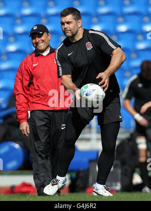 Rugby Union - Coppa del mondo di Rugby 2011 - Pool B - Inghilterra / Scozia - Inghilterra Training - Trusts Stadium. Nick Pasqua durante una sessione di allenamento al Trusts Stadium di Auckland, Nuova Zelanda. Foto Stock