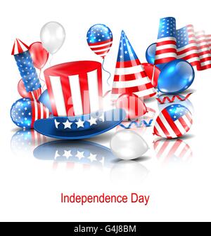 Sfondo di partito in tradizionali colori americana Illustrazione Vettoriale