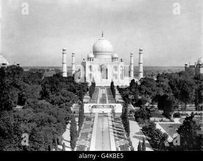 Taj Mahal di Agra, Uttar Pradesh, India c.1910-1920. Foto Stock