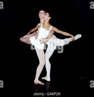 Balletto - 'Paradiso perduto' prova - Margot Fonteyn e Rudolf Nureyev - Covent Garden, Londra Foto Stock