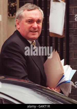 Colloqui Ahern/Downing St Foto Stock