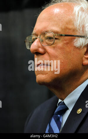 Il senatore Bernie Sanders - Modesto, CA Conferenza Stampa Foto Stock