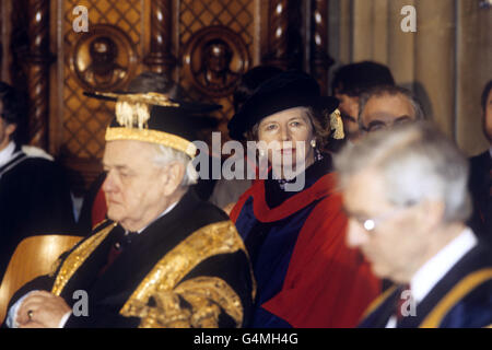 Politica - Margaret Thatcher - Università di Buckingham Foto Stock