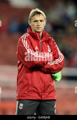 Calcio - Carling Cup - quarto turno - Stoke City v Liverpool - Britannia Stadium. Kevin Keen, primo allenatore di squadra di Liverpool Foto Stock