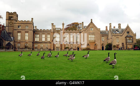 Veduta generale dell'Abbazia di Newstead, Nottinghamshire. Foto Stock