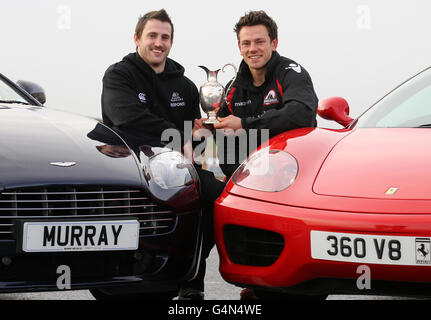 Rugby Union - guerrieri di Glasgow e Edimburgo Lancio di Rugby 1872 Cup - Knockhill Circuito Automobilistico Foto Stock