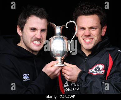 Rugby Union - guerrieri di Glasgow e Edimburgo Lancio di Rugby 1872 Cup - Knockhill Circuito Automobilistico Foto Stock