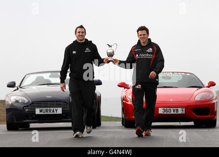 Rugby Union - guerrieri di Glasgow e Edimburgo Lancio di Rugby 1872 Cup - Knockhill Circuito Automobilistico Foto Stock